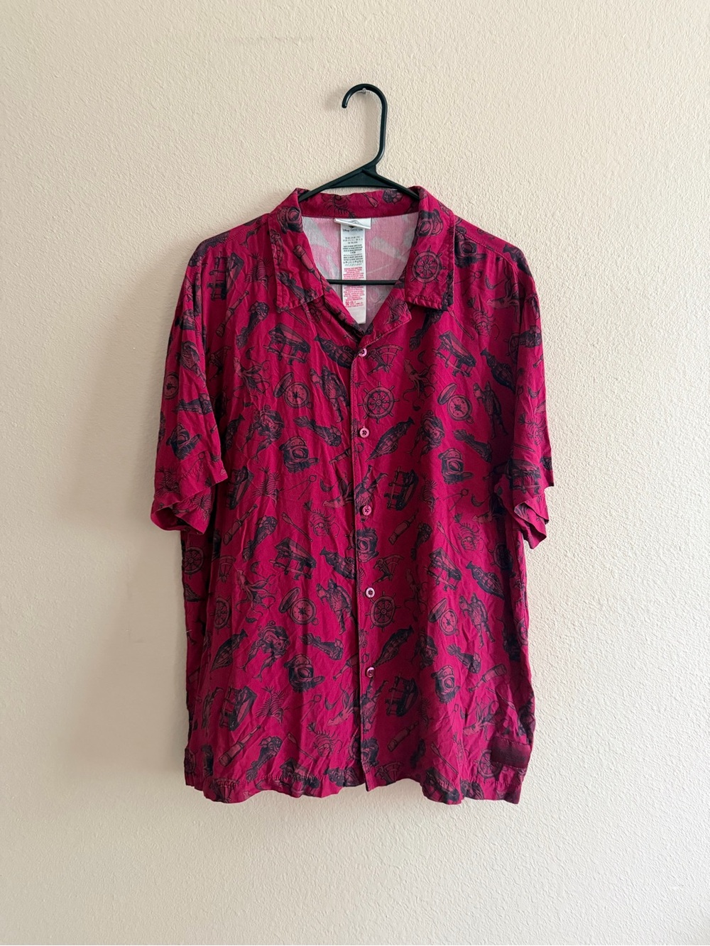 Disney Cruise Line Nautical Print Button Down Shirt